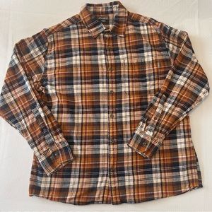 Eddie Bauer men’s flannel shirt brown shirt Xl